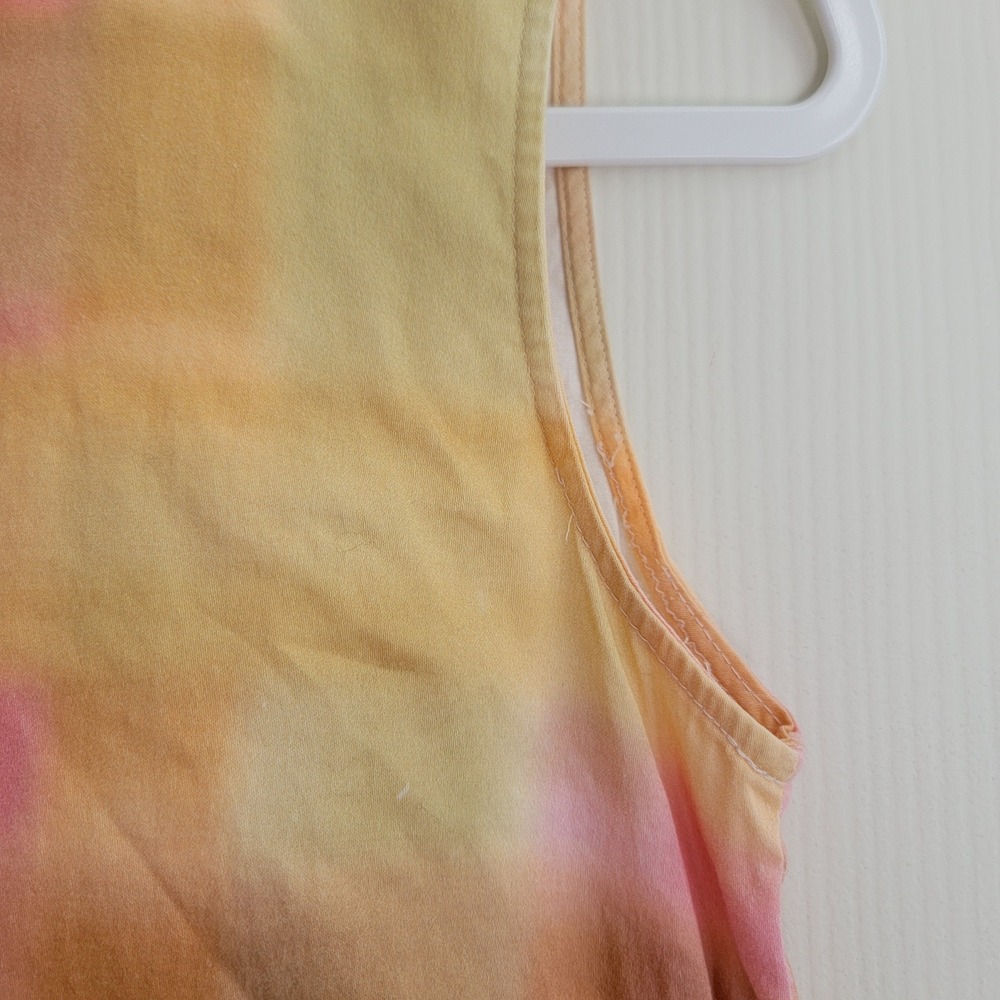 Piazza Sempione Cotton Stretch Sleeveless Shift Dress Watercolor US 4 w/ Pockets - Picture 9 of 9